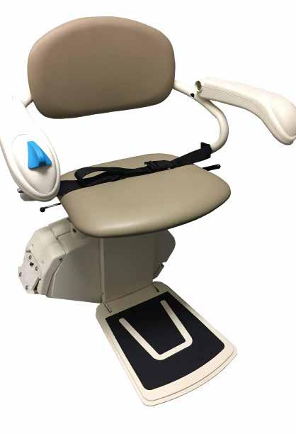 Stair Lift Features Seatbelt Seat Swivel Lever Footrest