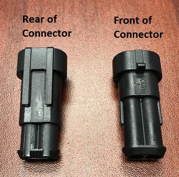 When pushing the pins into the Wire Connector, make sure that the pin tab faces to the rear