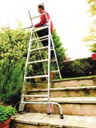340m platform» 290mm rung pitch DIY Pro - Deck modes:» Work platform» Stairway work platform» Extension ladder» Double sided step ladder» Stairway ladder Order code Product name Closed ht.