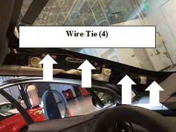 If equipped with a sunroof, be sure not to secure mirror harness to sunroof drain tube. See figure 16. Figure 16 17.