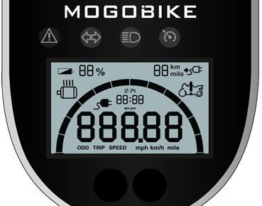 I. THE CONTROLS Error and Diagnostic Information The Mogobike provides some error readings back to the rider in case the bike encounters a problem.