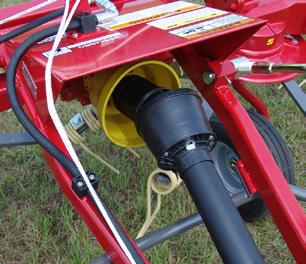 Bush Hog Tedders were designed for low horsepower tractors. Tine Height can be adjusted manually for proper performance.