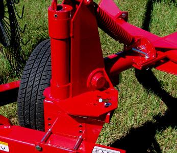 Adjustable Windrow Width to match baler. Standard 195-70/15 Tires provide maximum stability.