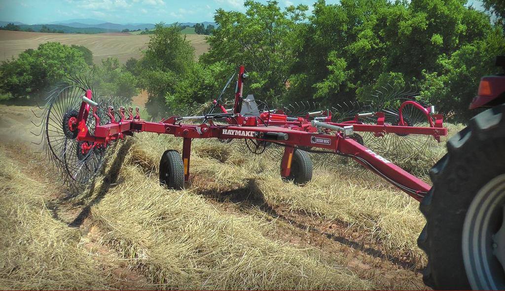 BSR SERIES LIFT WHEEL RAKES The BSR wheel rakes manufactured by Bush Hog are ideal for all conditions especially in rough or unlevel hay fields.