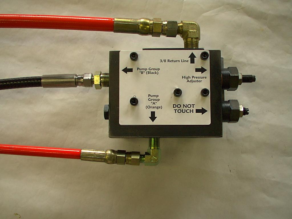 Each Control Block, (See Photo 5) has three hose connections. A label has been placed on the back of each block to help identify the connections.
