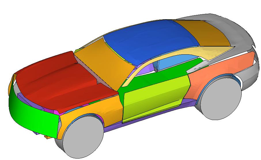 Figure 2: Detailed Finite Element Model of Vehicle Figure 3 shows FE model setup of FMVSS214