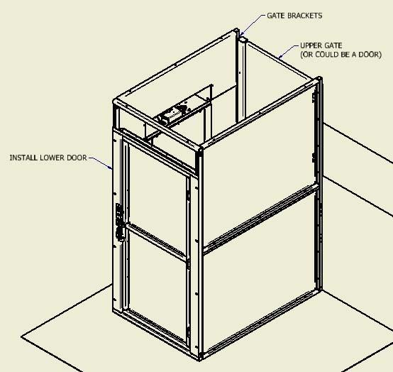 Step Your door will come assembled to the frame and may already be on the unistrut (step ) If not, put eight twist-type strut-nuts into the