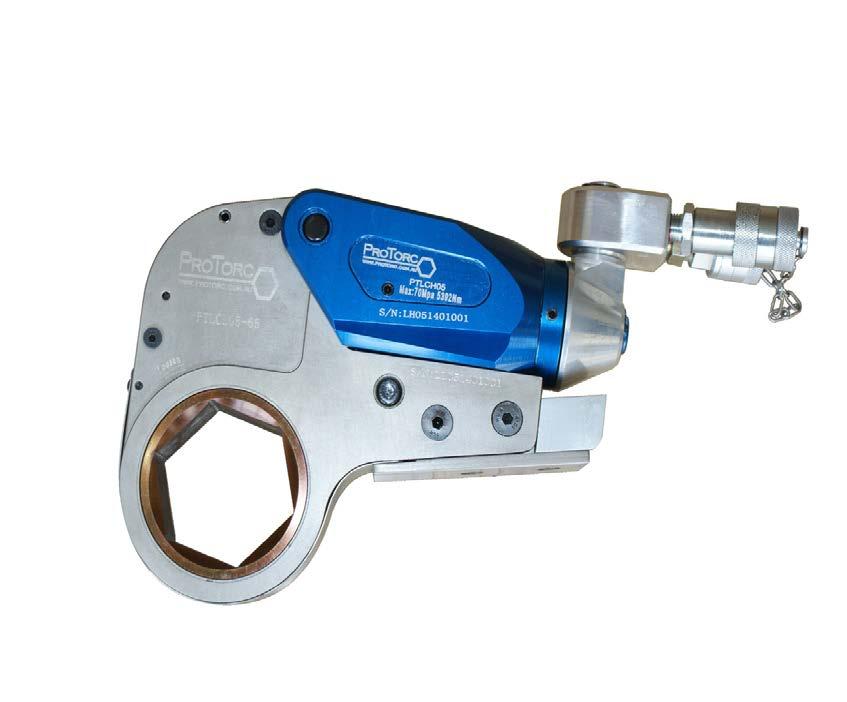 LOW LRN TORQU WRN ProTorc MOL: PTL - SRIS ProTorc PTL Low learance ydraulic Torque Wrenches are manufactured using high grade aluminium-titanium alloy and high strength alloy quipped with a 360 x 270