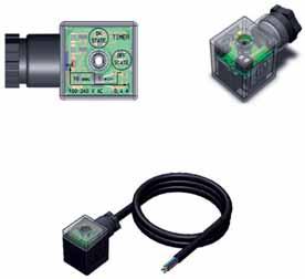 CECC/EN 175301 803 FORM A ISO 4400/DIN 43 650 A Low Cost Timing Connectors Features: DC timers, 12 24V DC timers, max.
