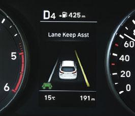 Blind-Spot Detection (BSD) warns of the presence of vehicles hidden in blind spots by means of visual