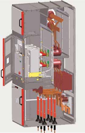 Basic variant Vacuum circuit breakers The circuit breakers are mounted on the slide-in and can be withdrawn. The procedure can be carried out with a closed door.