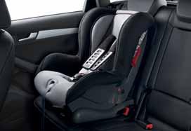 Audi baby seat ISOFIX base is recommeded with this optio. Available i black/orage ad black/silver Audi child seat with ISOFIX. Child seat for ECE Group I, 9-18kg or approx 12 moths 4 years.