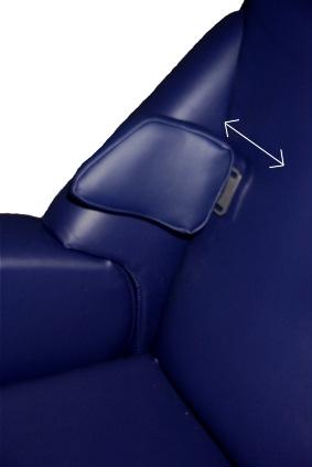 Make sure the lateral is located on the outside of the seat length adjustment handles.
