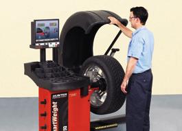 roll smooth Technician installs weights and