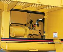 Access to the cab is provided by a platform which extends around the riser to allow windshield cleaning. The cab riser can also be manually tilted forward 90 for shipping.