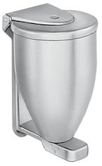 SOAP DISPENSERS WALL MOUNTED MODEL 658-30 4-5/8" (117 mm) 4-1/2" (114 mm) 3 HOLES.200" (5 mm) DIA. Powdered soap dispenser of polished and satin finish stainless steel.