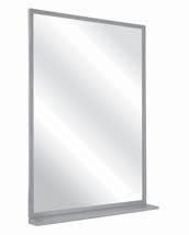 MIRRORS AND SHELVES BRADLEYCORP.COM Bradley Mirrors are made of first quality 1/4" (6 mm) float glass for a clean, contemporary look and an exclusive backing for long-lasting use.