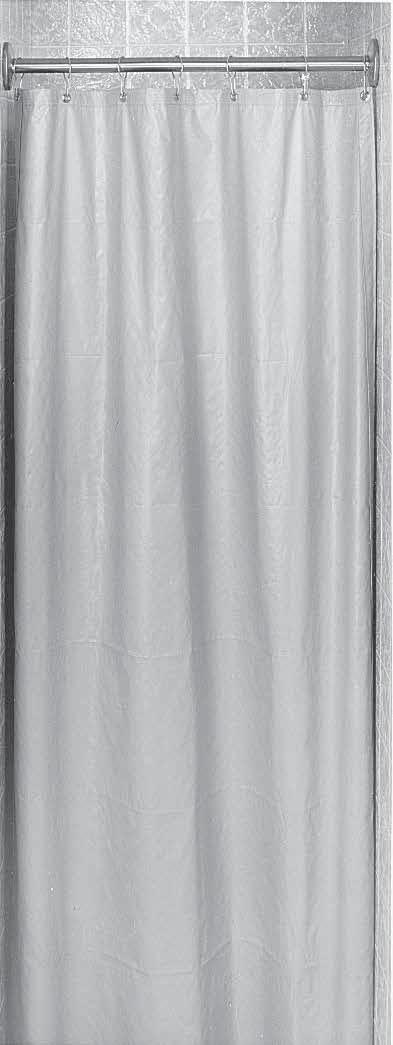 SHOWER PRODUCTS CURTAINS, HOOKS & RODS BRADLEYCORP.COM SHOWER CURTAINS MODEL 9533 Vinyl shower curtain. Fabricated of 6-gauge vinyl material.