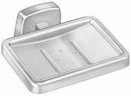 HOSPITALITY SOAP DISHES MODEL 900 Satin Finish 5-1/2" (140 mm) 2-1/8" (54 mm) Surface-mounted stainless steel, extra heavy-duty,