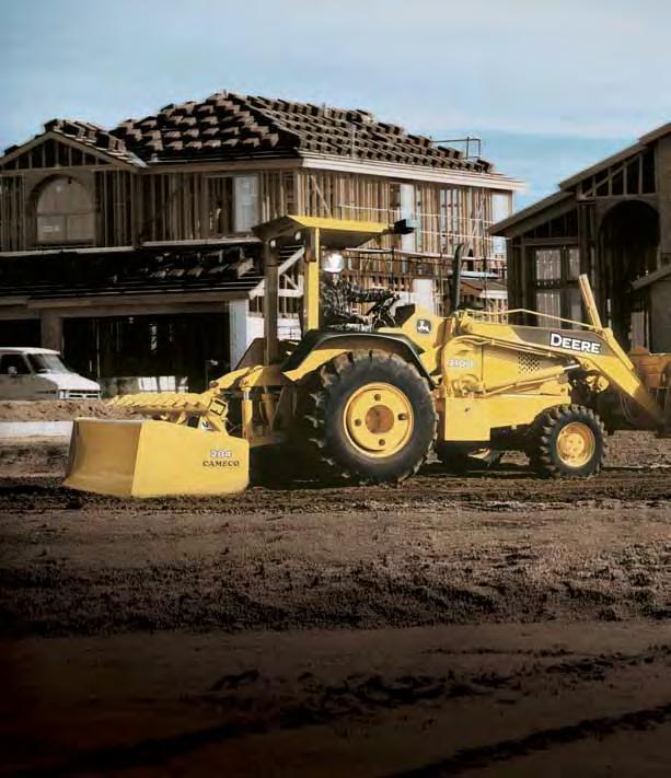 Unlike the throwaway engines employed by others, the 210LE utilizes the same heavy-duty wet-sleeve 4.5-L John diesels found in our highly reliable backhoes.