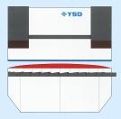 preloading is optimally obtained for each bend. With YSD HPS press brakes, you achieve an optimal bending process and excellent bending results from the first piece.