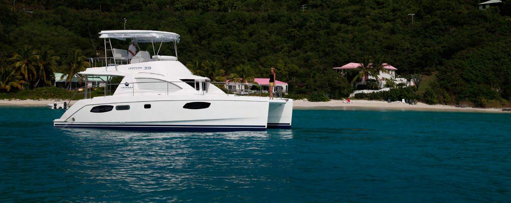 introducing A powercat focused on performance and comfort The Leopard 39 Powercat is an innovative, efficient and spacious yacht that incorporates the best features of a much larger yacht to bring