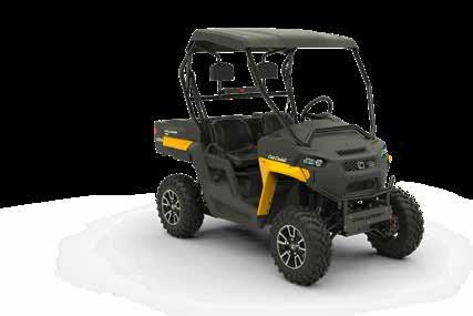 Transmission: 2WD; automatic CVT Total Payload: 850 lbs AVAILABLE COLORS AVAILABLE FENDER KITS (sold separately) Engine: 14 hp, ** 404cc