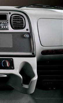 dual reading lights, cruise control and radio Extensive interior insulation reduces noise and