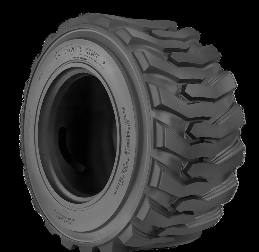 Overlapping lugs with open shoulder for superior traction Heavy gauge sidewall with rim guard feature protects rim and reduces sidewall damage DIAMETER RGD14 27X8.