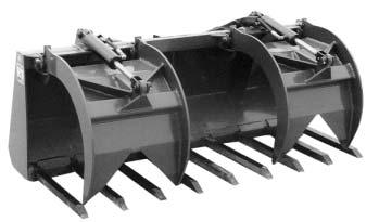 BUCKET FORKED SCRAP GRAPPLE FFC Attachments The Forked Scrap Grapple Bucket is great for brush and refuse removal.