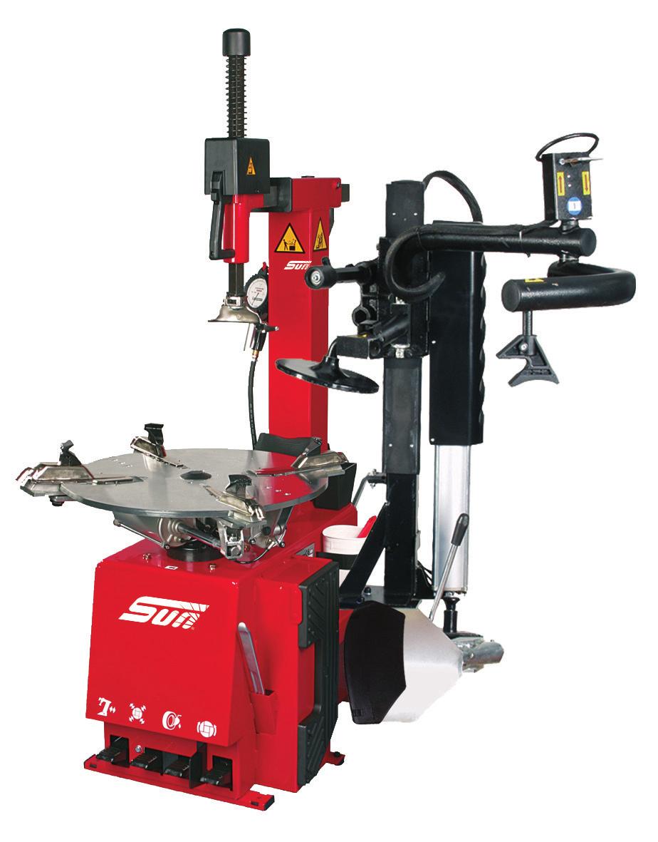 TYRE CHANGERS STC30 - SUPER Handles all conventional tyres on the market Machine is equipped with an oversize bead breaker blade One-part mounting head can be