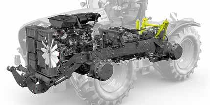 The engine and its assemblies are mounted on silent blocks on the frame to minimize vibration inside the cab. Long wheelbase.