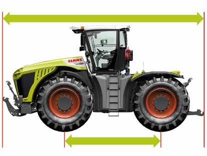 King of the road. TRAC / TRAC VC 299 in (7593 mm) (incl. linkage) Max. 155.2 in (3941 mm) 20.7 in (525 mm) XERION 55% 45% 141.