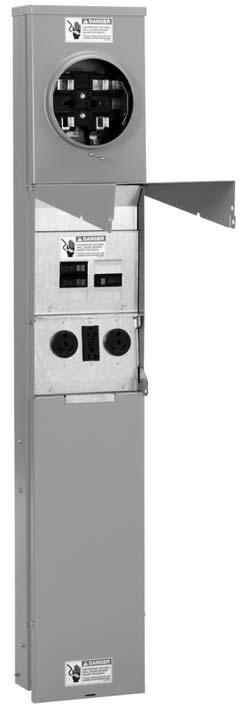 Includes a factory installed insulated neutral bar with provisions for bonding when used for service entrance applications. 125 ampere rated meter socket.