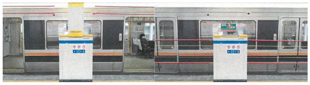 Urban Transport XXI 609 Figure 10: Side view of the wire style platform gates (open/close). Figure 11: Front view of the wire style platform gates (open/close).
