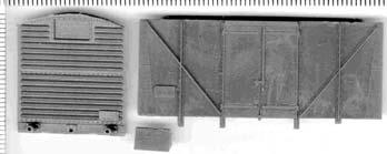 Ply, side hinged doors, corrugated ends with a single ventilator bonnet.  3 mm wagon_parksidekits.doc 16 of 18