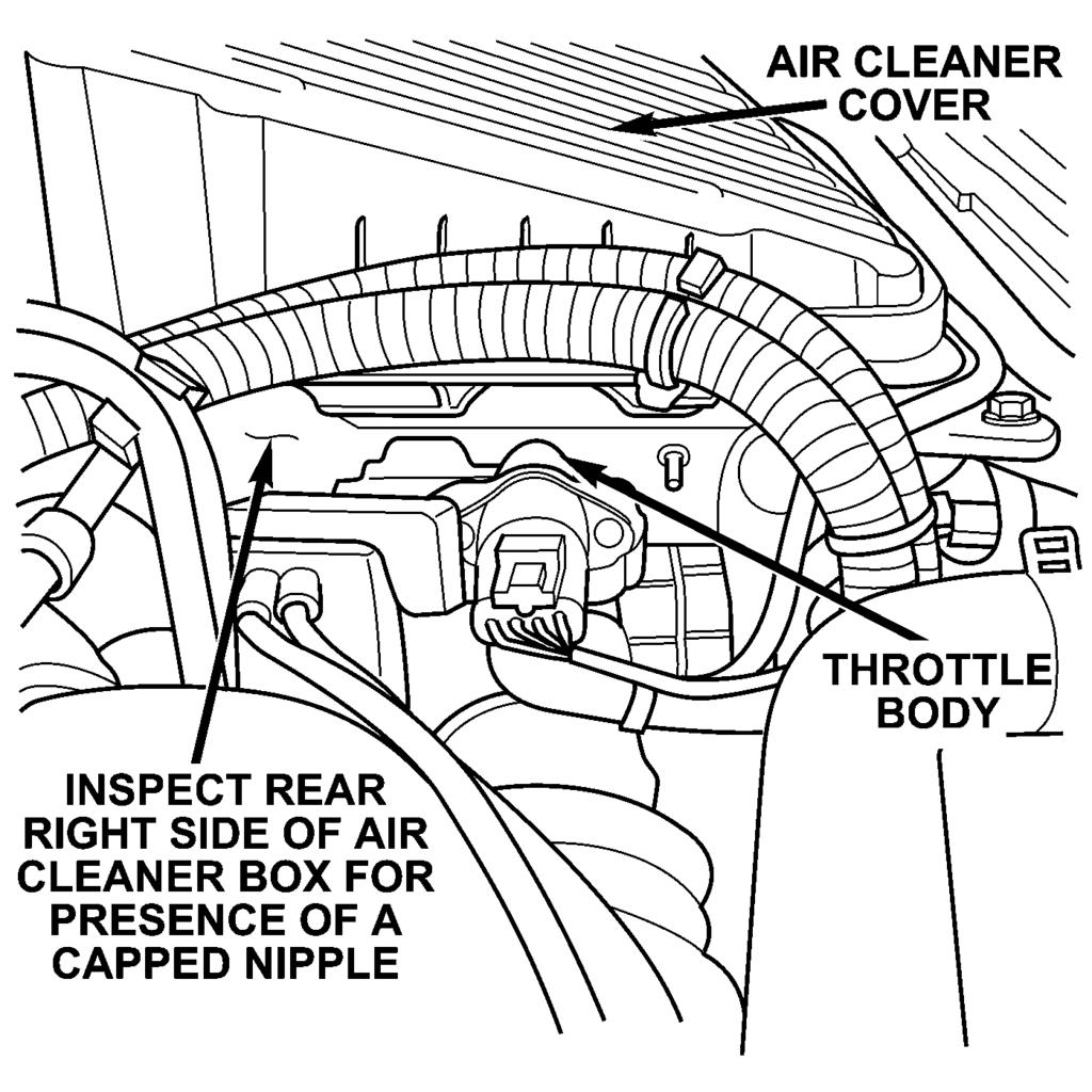 Safety Recall No. 886 -- PCV System Make-Up Air Tube Page 3 Service Procedure (Continued) 4. Disconnect the nylon make-up air tube from the elbow on the rear of the engine (Figure 2).