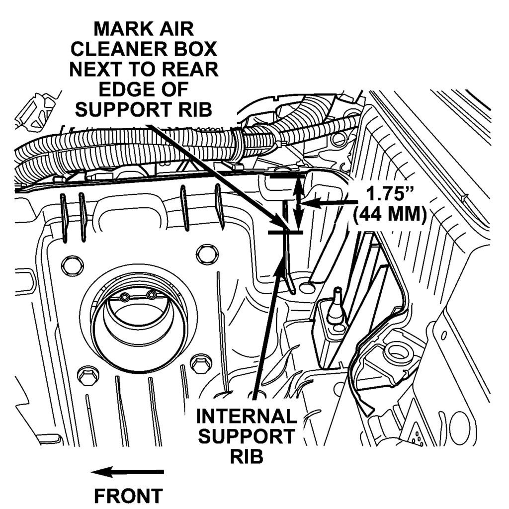 Safety Recall No. 886 -- PCV System Make-Up Air Tube Page 4 Service Procedure (Continued) 6. Remove the air cleaner cover and filter element.