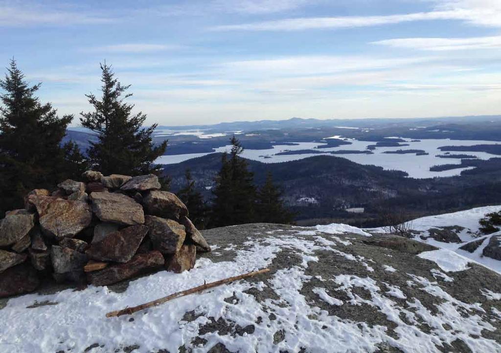 Top photo View of the Rattlesnakes and Squam Lake from Mt.