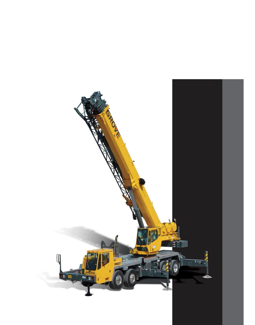 TMS0E product guide features or ton ( or mt) Capacity 36 ft.-1 ft. (11-33.5 m) 4 section, full power sequenced synchronized boom 33 ft.-56 ft. (.1-17 m) offsettable bi-fold lattice swingaway extension Optional 33 ft.