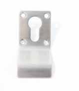 Institutional stainless AISI 304 handle Complements Key holes ø50» A set with support pieces andcovers.» 4 coach screws.