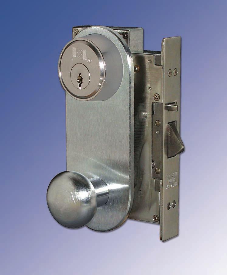 R. Brink Mogul key cylinder, standard knobs and escutcheon pplication The 1040/1060 series of key/knob operated deadlocking latches is ideal for use in detention institutions as well as in