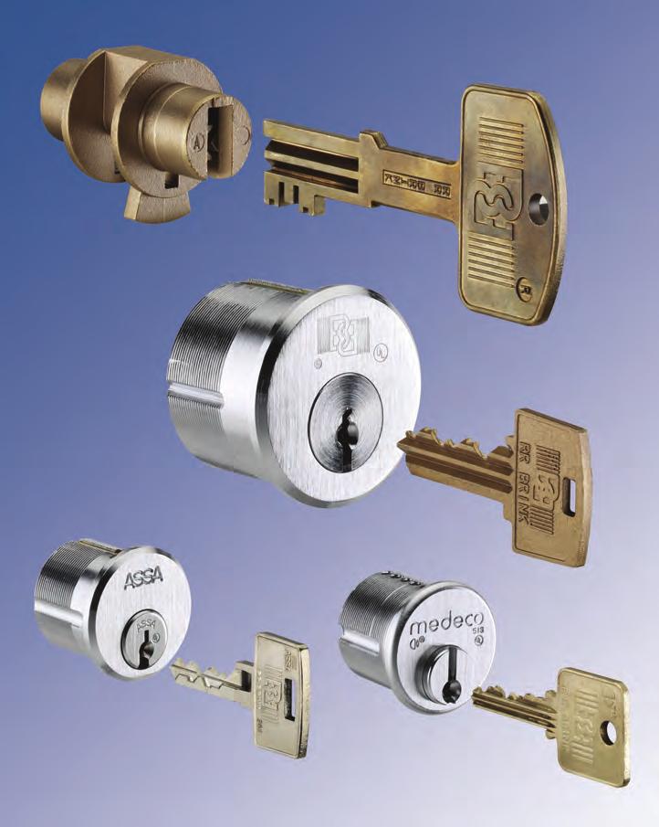 High Security Cylinders R.R. Brink Lever-Tumbler R.R. Brink Mogul SS Medeco ll keys shown must be ordered separately pplication With the exception of the 7000 Series lever tumbler models, all R.R. Brink Locking Systems locks must be fitted with a mortise, pin tumbler key cylinder for manual unlocking.