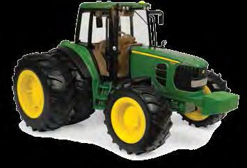 Tractor features lights and sounds. Removable loader and bale forks.