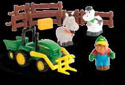 Includes farmer, cow, goat, hay bale, and 6-piece