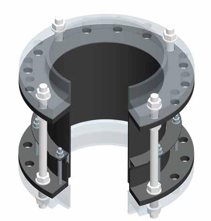 Dismantling Joint Product Design Benefits Full Sealing The flange of the spigot piece provides a full flange sealing area, making it ideal for applications where a fullface flange is required, e.g. wafer and butterfly valves.