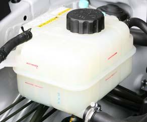 If the coolant level is below the MIN mark, immediately add coolant. B.