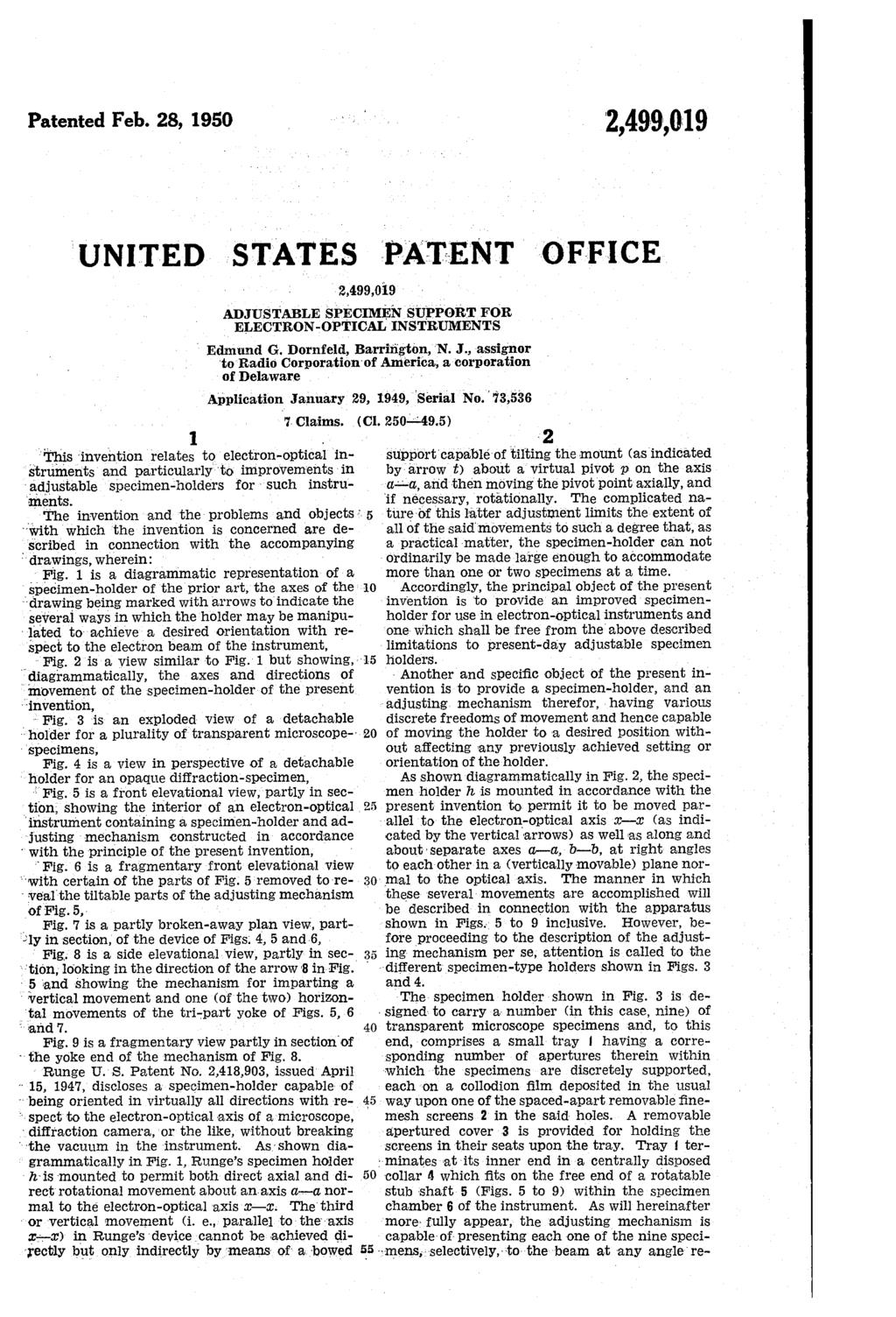 Patented Feb. 28, 190 2,499,019 UNITED STATES PATENT OFFICE 1.
