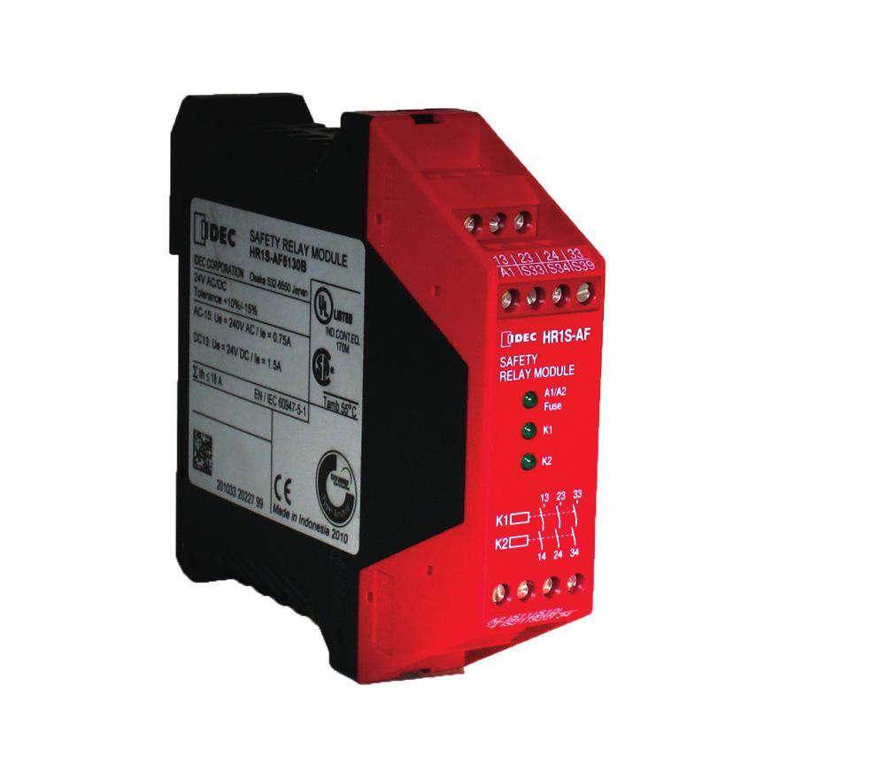 HRS-AF Overview XW Series E-Stops Safety Relay HRS-AF Key features: 2NC safety input type, such as E-Stops or Interlock Switches EN ISO 3849- PLe, Safety Cat 4 compliant, and EN 6206 SIL 3 Welding