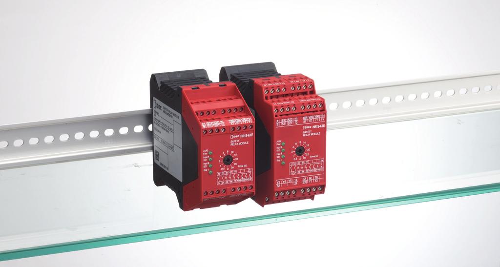 HRS-ATE Safety Relay HRS-ATE Key features: EN ISO 3849- performance level e, safety category 4 compliant, and EN 6206 safety integrity level 3 Integrated and removable teminal styles available